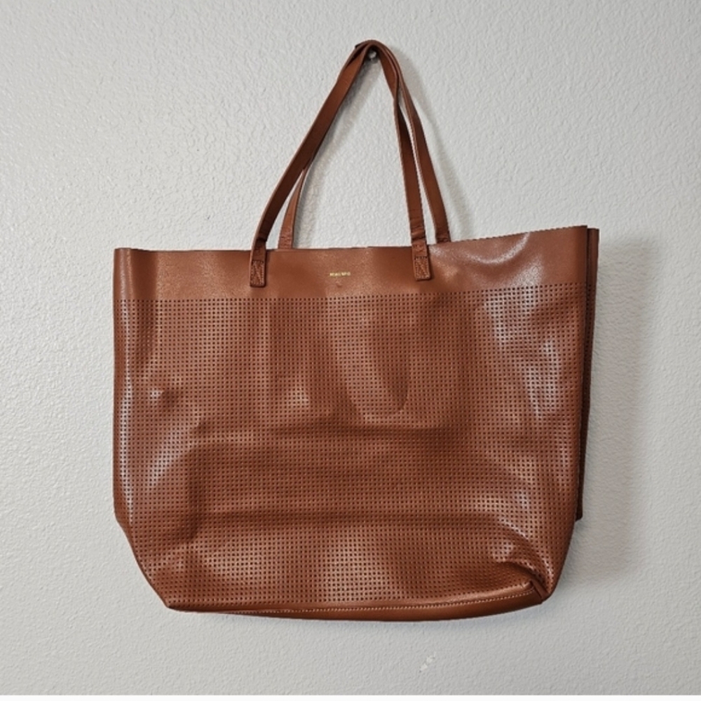 Perforated Brown Tote Bag